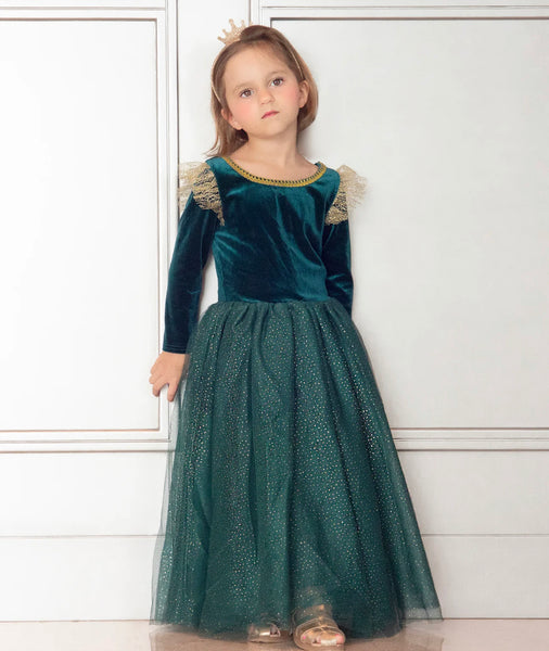 The Brave Princess teal costume dress