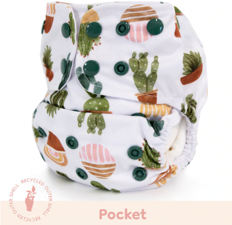Pocket Cloth Diaper - Cactus supreme