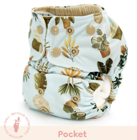 Pocket Cloth Diaper - Plants supreme