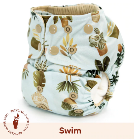 Swim Cloth Diaper - Plant