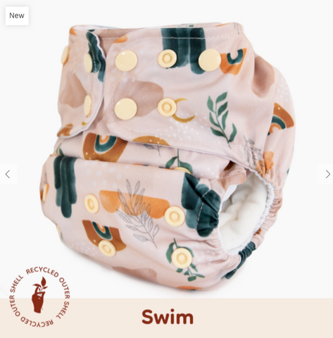 Swim Cloth Diaper - Moon Rainbow - All Sizes | Supreme 15-55+lbs