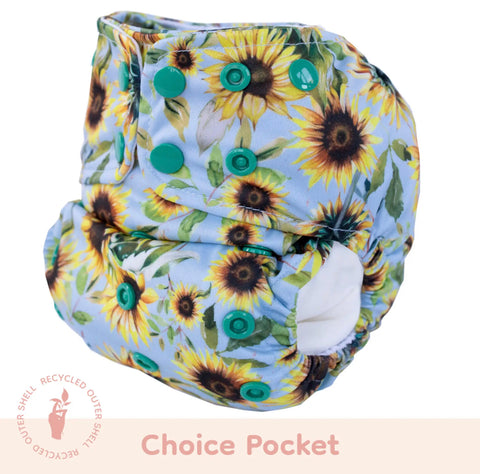 Preventa Pocket Cloth Diaper - Sunflower